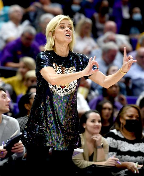 Photos: LSU's Kim Mulkey takes her courtside fashion seriously